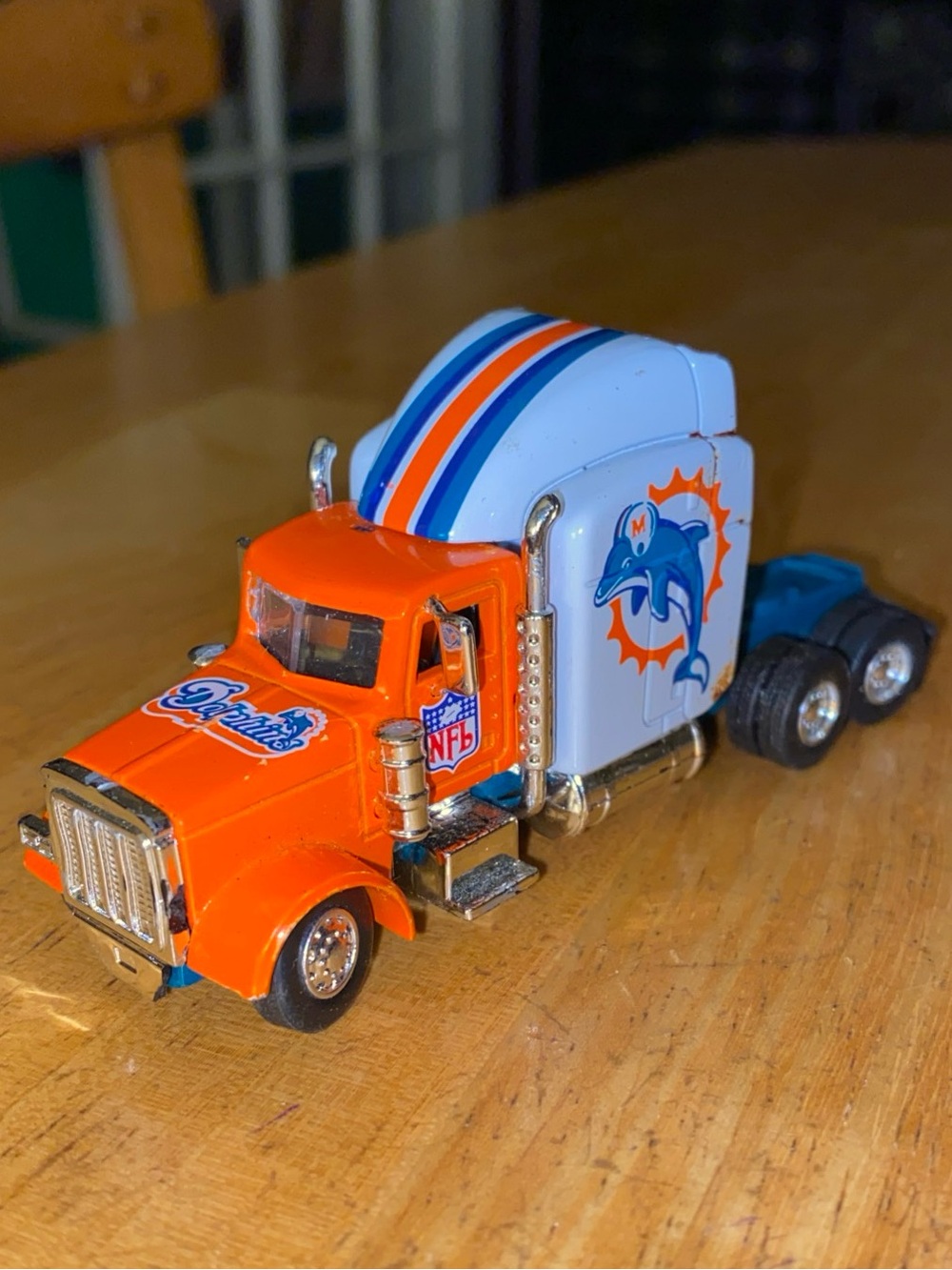 1999 White Rose brand Miami Dolphins NFL Collectible Truck without trailer